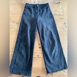Old Navy Wide Leg Extra High Rise Black Denim Jeans Women’s Size 2 Preloved